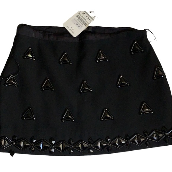 Zara women embellish miniskirt size medium goth whimsigoth - Picture 2 of 7